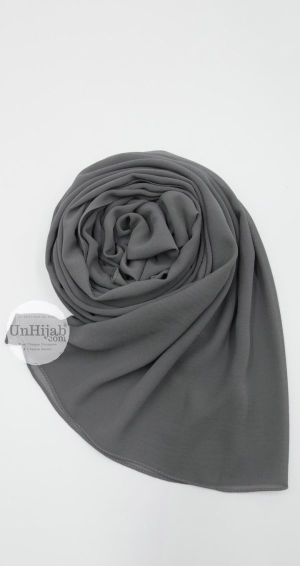 Hijab Mousseline DarkGrey Premium Collection