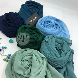 Hijab Mousseline Bleu Marine Collection Premium 1 hijab mousseline pas cher