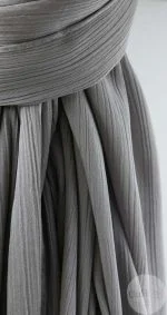 Hijab Satin Froissé Gris 1 Hijab Satin Froissé Gris