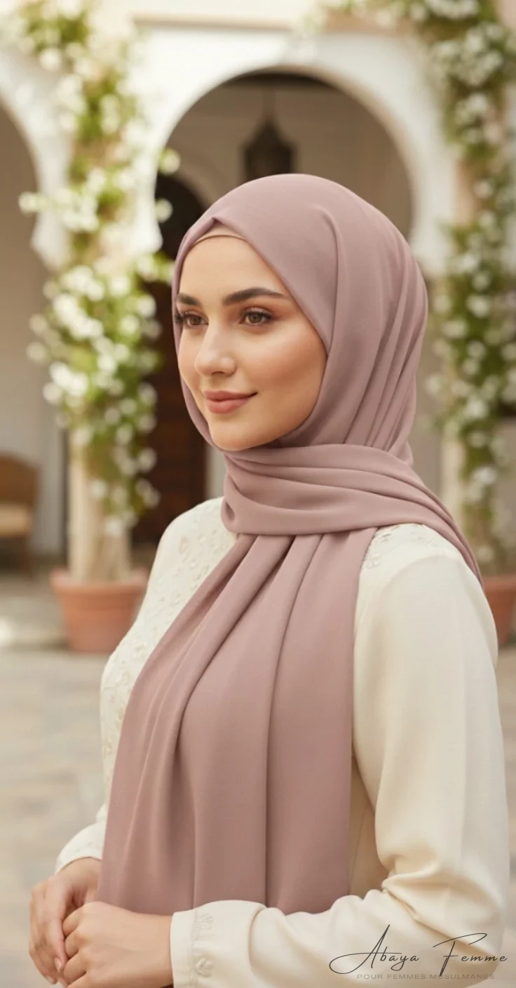Hijab mousseline blush premium
