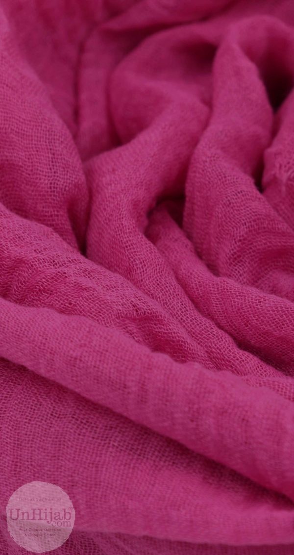 Hijab Froissé Fushia Basic Collection