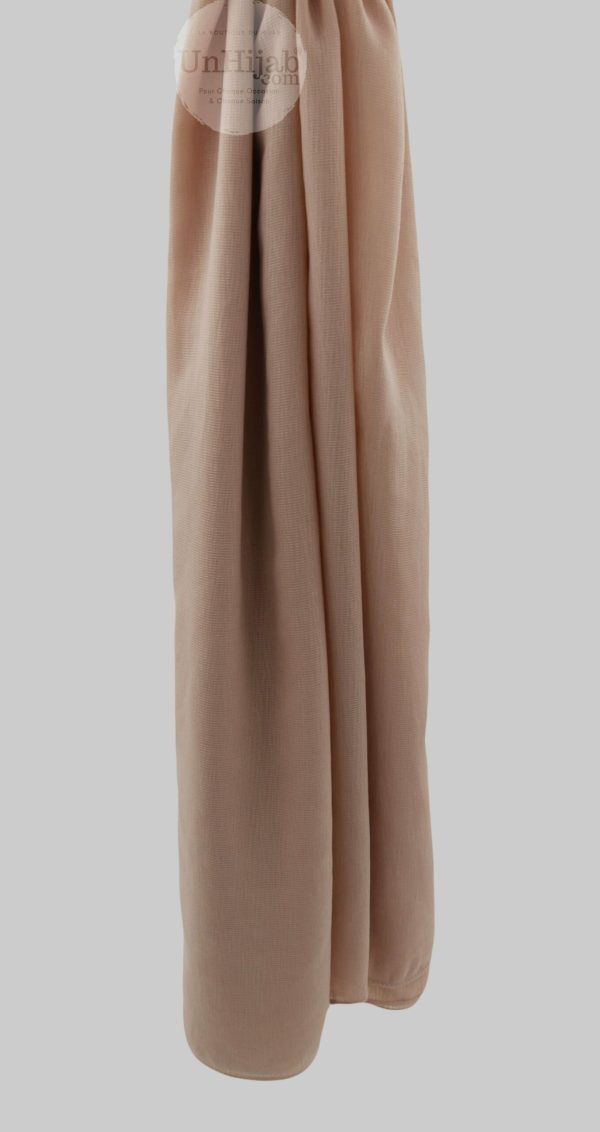 Beige Hijab Mousseline Froissé