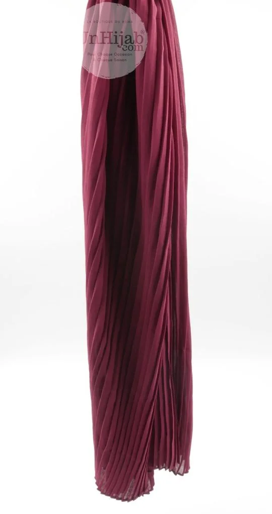 Hijab Mousseline Plissé Collection Wisteria FireBrick
