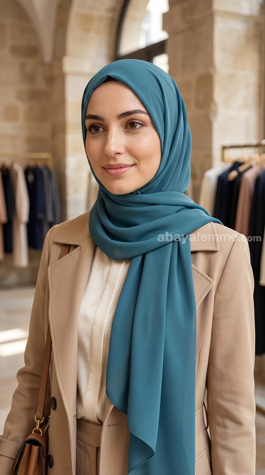 Hijab Mousseline Teal Luxury Mousseline