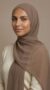 Dark Nude Chiffon Hijab Premium Collection - Image 4