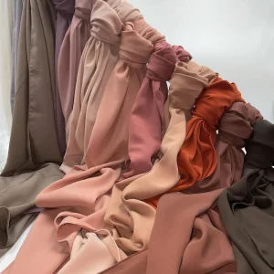 Hijab Soie de Medine Marron 1 hijab soie de medine