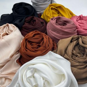 Hijab Satin froissé