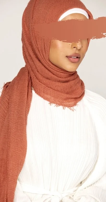 Hijab Froissé Indianred Basic Collection 1 Hijab Froissé indianred