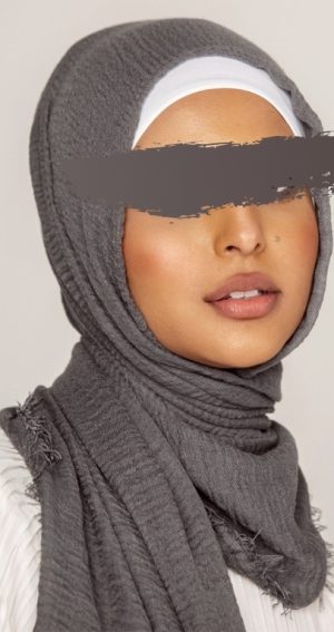 Hijab Froissé Gris