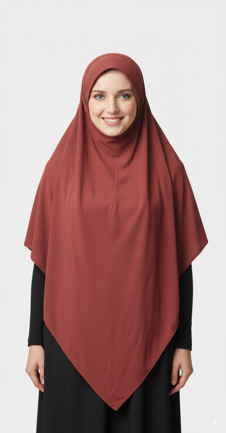 Khimar Soie de médine Rouille