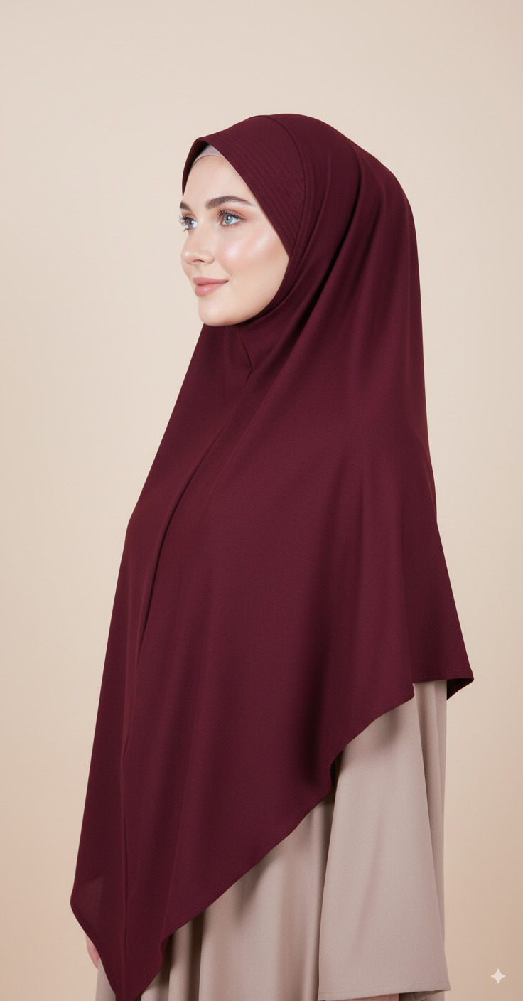 Khimar-long-Bordeaux