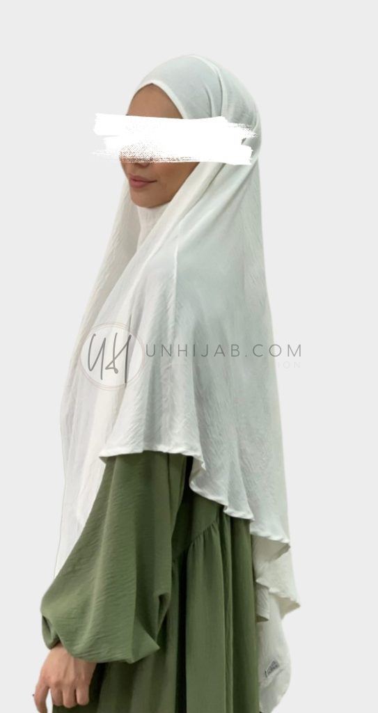 Khimar long blanc