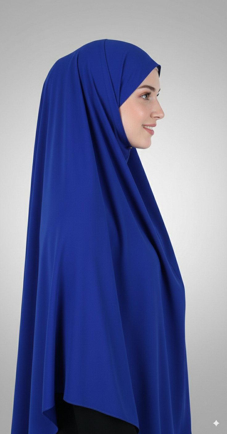 khimar-long-bleu