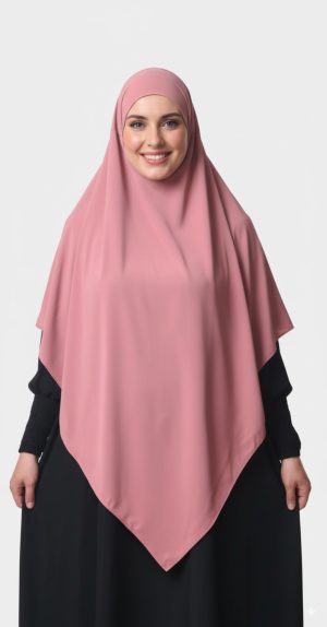 khimar soie de medine rose