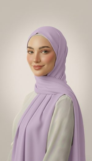 Hijab Soie de Médine lilas