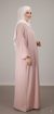 Abaya-Blush-Simple-Longue-et-Ample-avec-Manches-Elastiques
