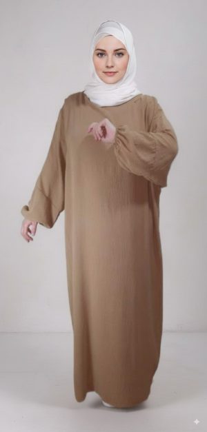 Abaya-Camel-Simple-Longue-avec-Manches-Elastiques.j