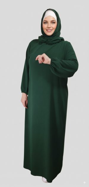 Abaya voile integré Vert Sapin