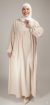 Abaya Soie de Médine évasée Beige