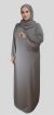 Robe-Abaya-voile-integre-Taupe
