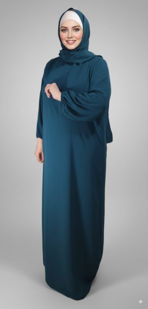 Robe Abaya voile intégré Teal