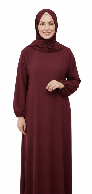 Robe Abaya voile integré Terracotta