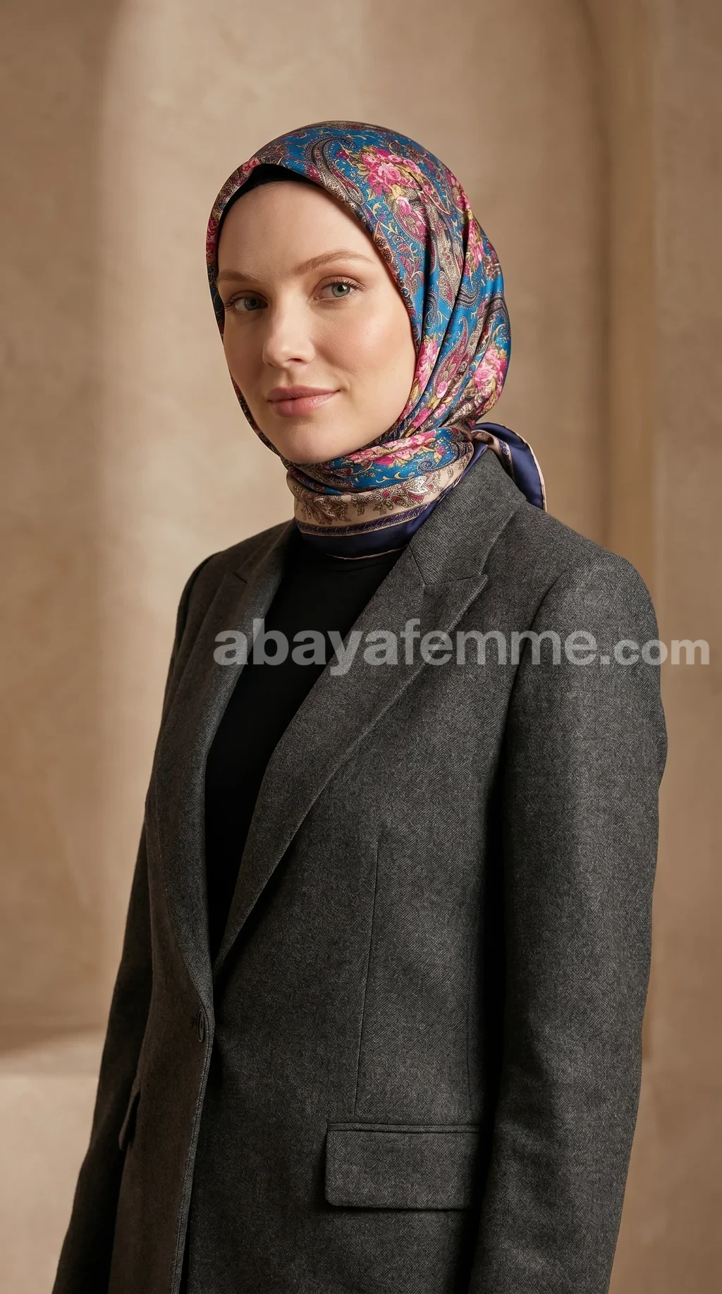 Foulard carré effet soie FT59 01