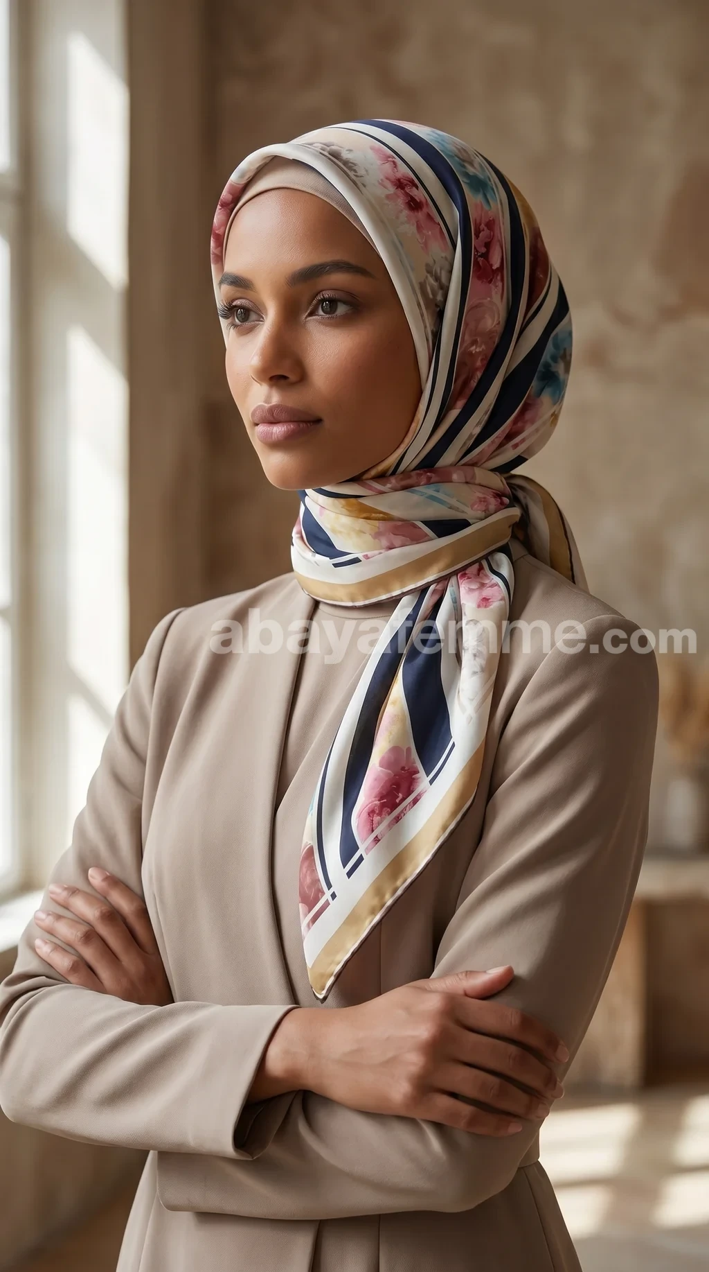 Foulard carré effet soie FT62