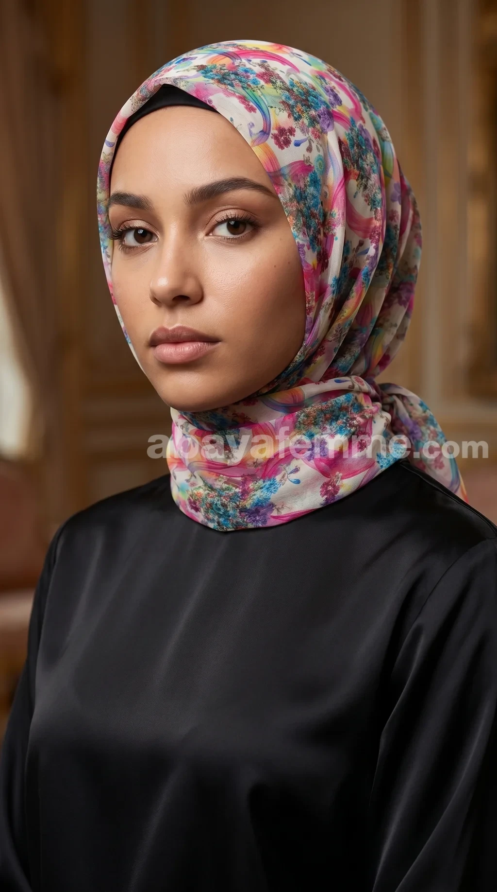 Hijab mousseline imprime turc collection Lilia MIT04