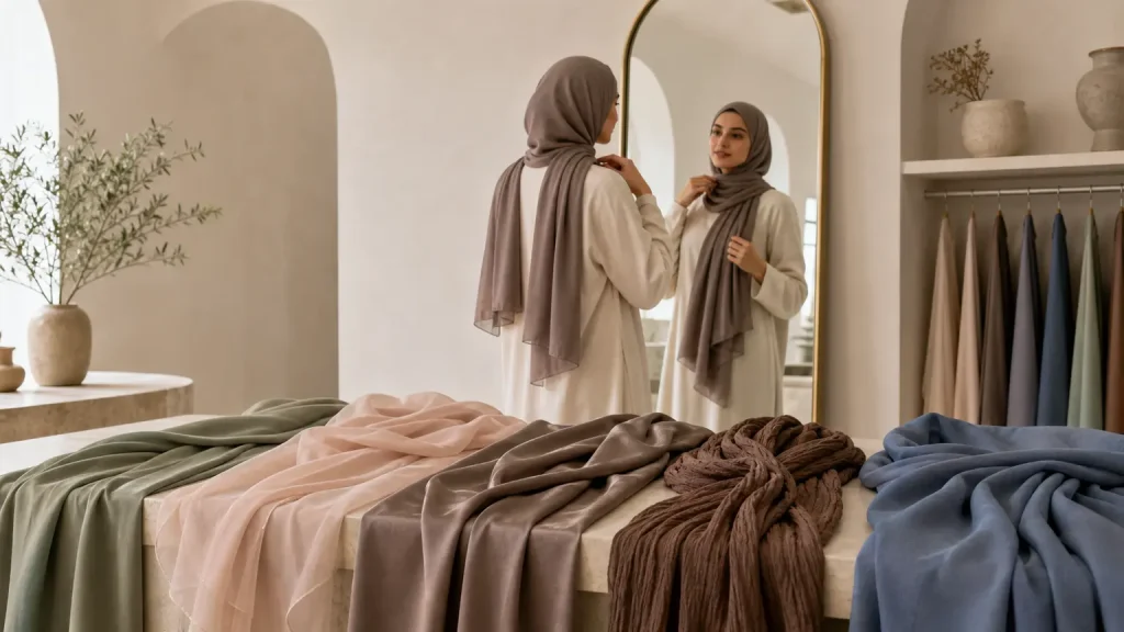 Hijab femme et foulard : matières, formats et maintien